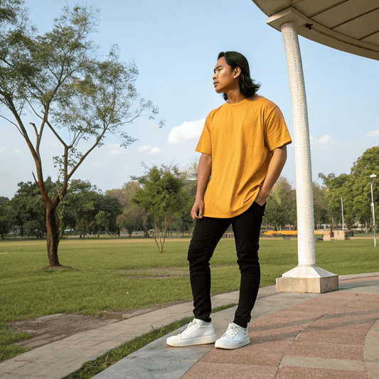 Golden Yellow Oversized Tshirt - Seassons