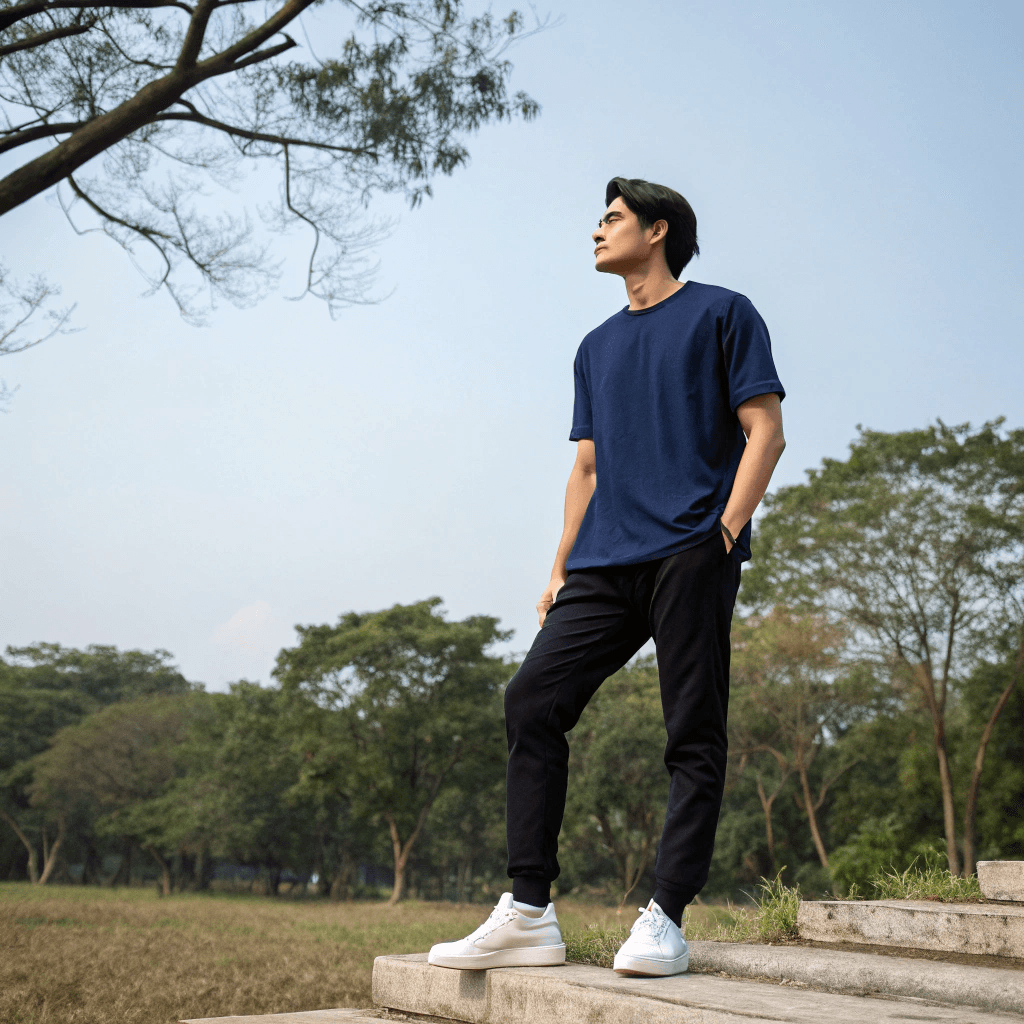 Navy Blue Oversized Tshirt - Seassons