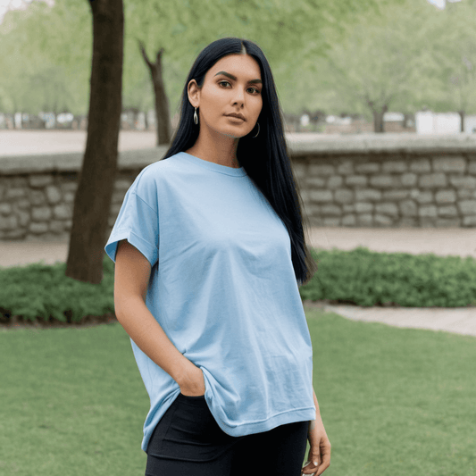 Baby Blue Oversized Tshirt - Seassons