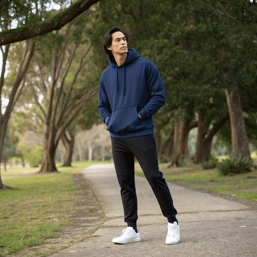 Navy Blue Oversized Hoodie - Seassons