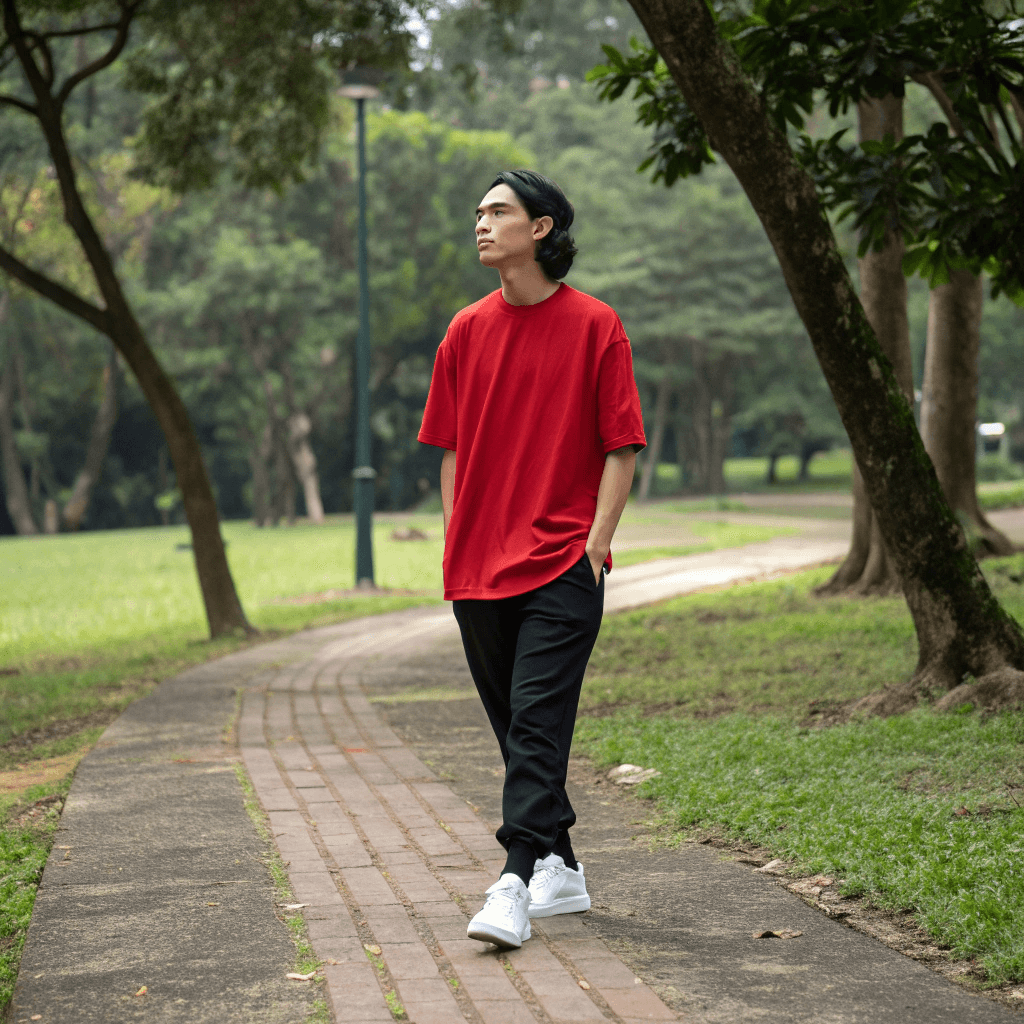 Red Oversized Tshirt - Seassons