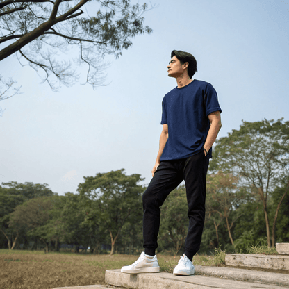 Navy Blue Oversized Tshirt - Seassons