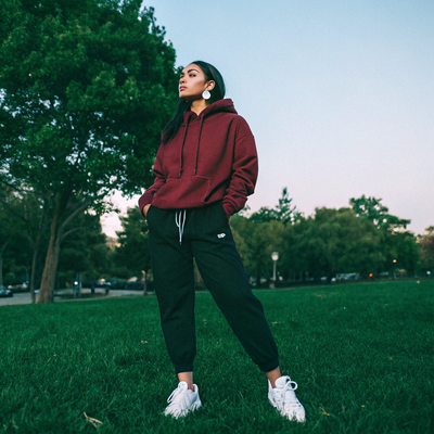 Maroon Oversized Hoodie