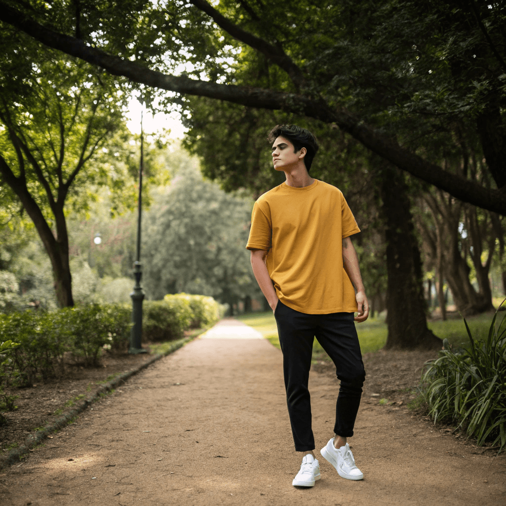 Golden Yellow Oversized Tshirt - Seassons