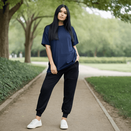 Navy Blue Oversized Tshirt - Seassons