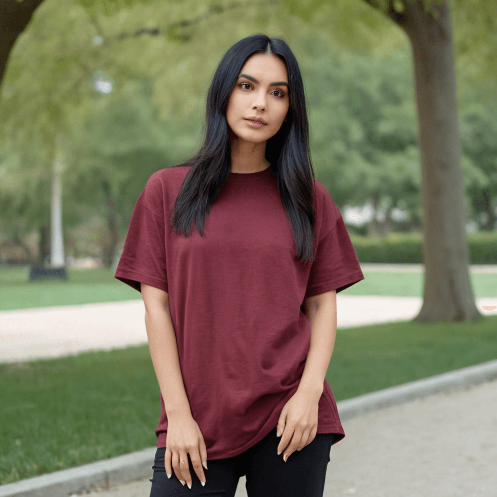 Maroon Oversized Tshirt - Seassons