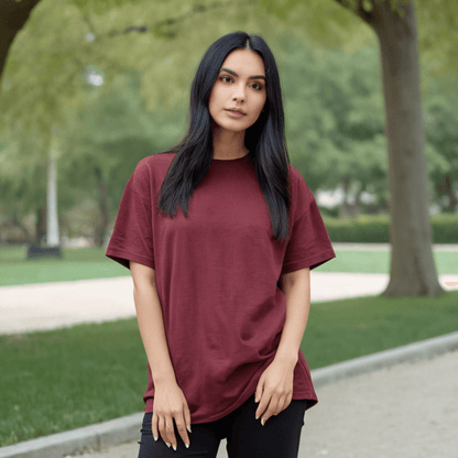 Maroon Oversized Tshirt - Seassons