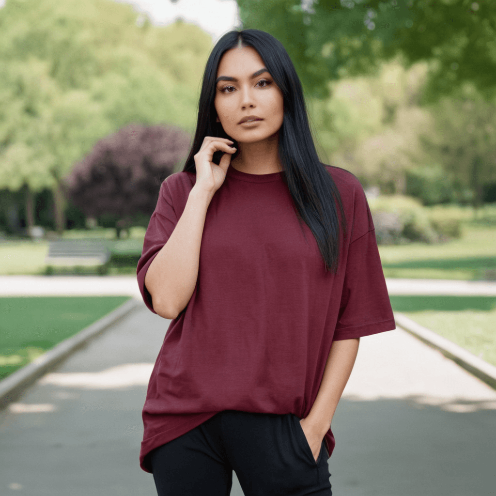 Maroon Oversized Tshirt - Seassons